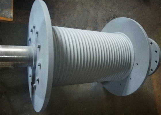 Q355b Material Lbs Grooved Drum With Shaft Block For Towing Winch