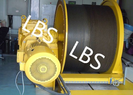 ISO9001 Electric Winch Machine With LBS Grooving For Platform And Emergency Lifting