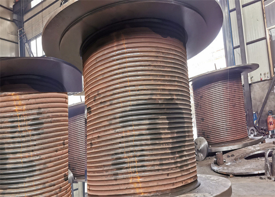 Diameter 48mm Lebus Rope Grooves Machined In Crane Winch Drum