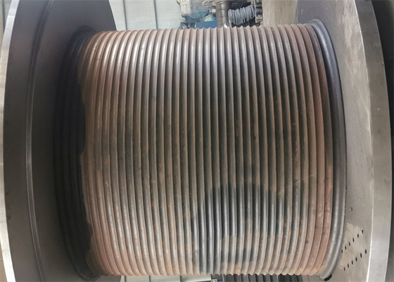Diameter 48mm Lebus Rope Grooves Machined In Crane Winch Drum